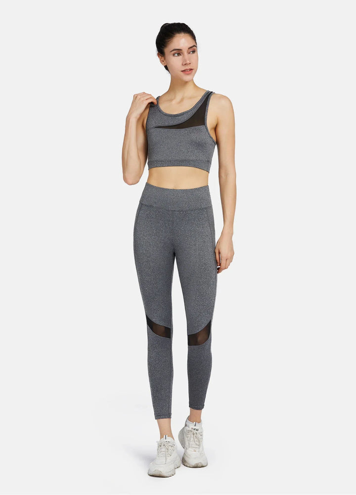 Racerback Mesh Tank Top &amp; Leggings 2 Piece Sets
